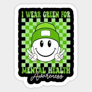 Mental Health Matters I Wear Green Mental Health Awareness Sticker